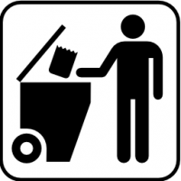 Pictograms nps services trash dumpster