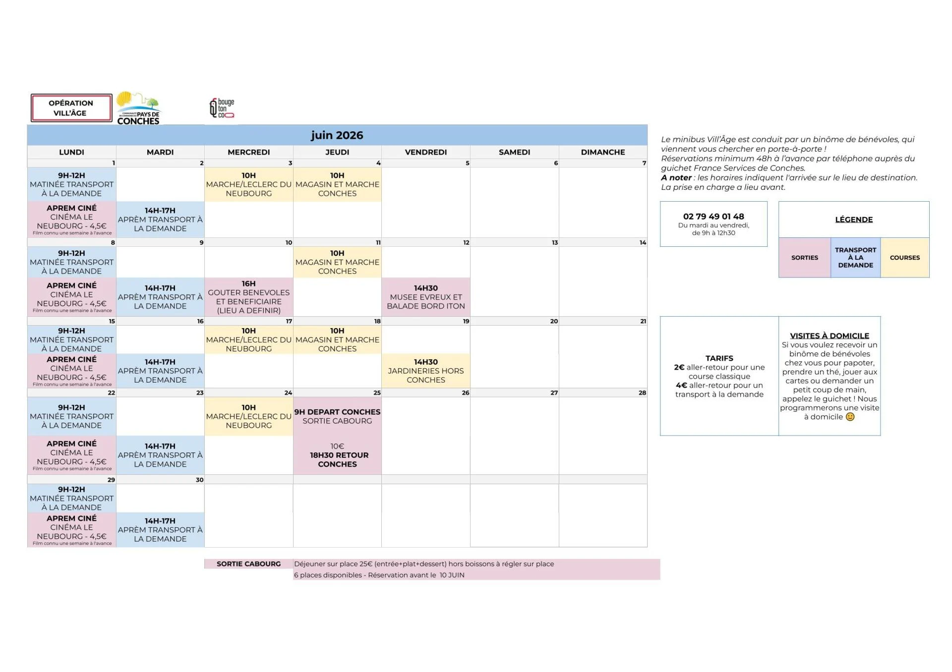 Planning juin 2026